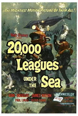 65687 20000 Leagues Under The Sea Movie Kirk Douglas Wall Decor Print Poster • £25.25