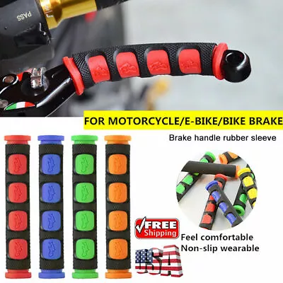 2PCS Non Slip Motorcycle Brake Clutch Handle Bar Grips Lever Rubber Sleeve Cover • $5.60