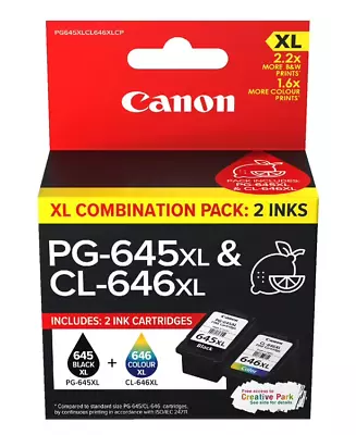 Canon PG-645XL + CL-646XL Combo Ink Pack For TS3060 TS3160 TS3165 TR4560 • $59.98