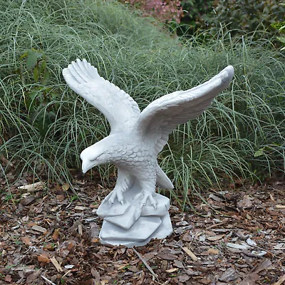 Solid Stone Figure Eagle Garden Ornament Room Decoration Cast Frost Resistant • £56.50