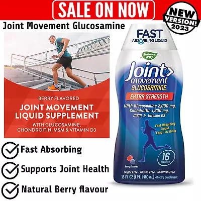 Nature's Way Joint Movement Glucosamine Extra Strength Berry Flavor 16 Fl Oz-Au • $56.95