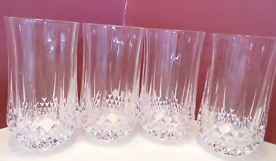 Set-4 Cristal D’Arques Longchamp 5-3/8” Highball Tumbler Glasses Multiples • $9.95