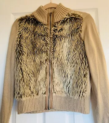 £6.99 • Buy Beige Fur Jumper Cardigan Size S H&M