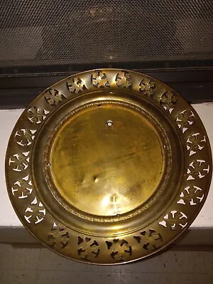Antique Vintage Gold Tone And Copper Middle East Persian Tray Plate Collectible • $5