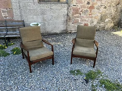A Pair Of Vintage Toothill Danish Style Armchairs • £900