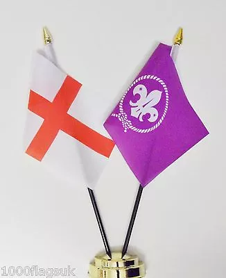 England & International Scouting Double Friendship Table Flag Set • £9