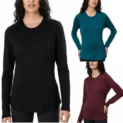 Women's Segments Merino Wool Long Sleeve Base Layer Top Tee • $29