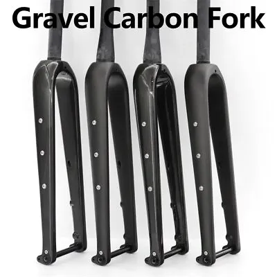 Carbon Gravel Road Bike Fork Cyclocross Bicycle Forks 700*45C 12x100mm Disc Matt • £118.80