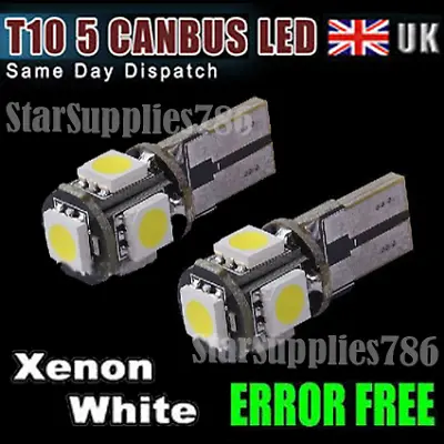 10x T10 Canbus Led Bulbs 501 W5w White Error Free Led Sidelights Audi Vw Bmw  • £8.99