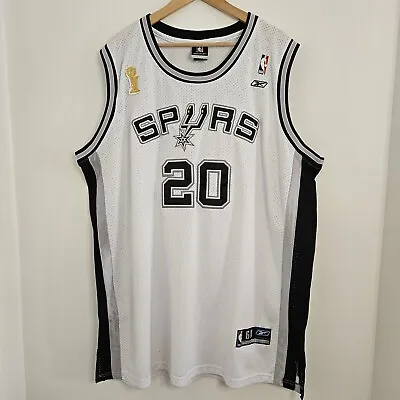 Vintage Reebok San Antonio Spurs Jersey Mens 4XL Manu Ginobili NBA Size 60 • $79.98