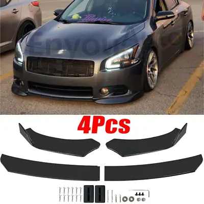Fits 09-13 Nissan Maxima ST Style Front Bumper Lip Spoiler Chin Splitters Glossy • $47.78