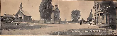 THE INDIAN VILLAGE CHEMONG Ontario C1898 Panoramic Fold Out Postcard • $165