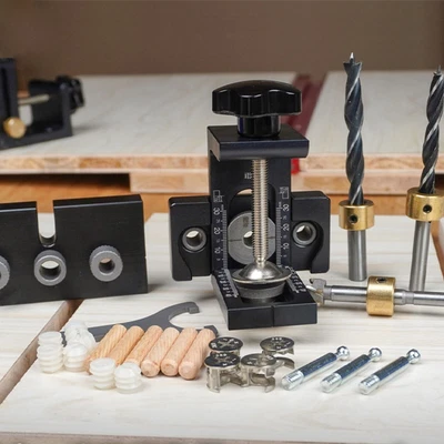 £64.79 • Buy 3in1 Adjustable Pocket Hole Jig Kit Woodworking Guide Drilling Locator 8/15mm