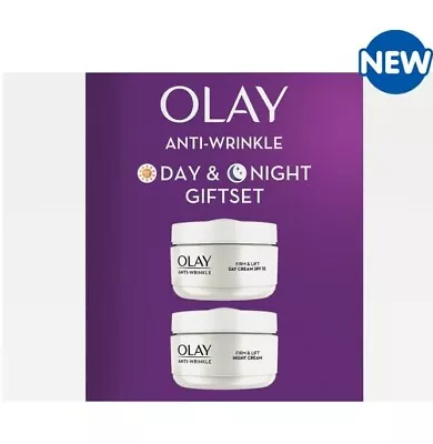 Olay Anti-Wrinkle Christmas Gift Set Present Firm & Lift Day & Night Cream 50ml • £22.14