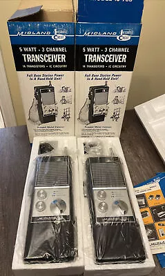 Vintage Midland CB Transceiver Model 13-765 Lot Of 2 NEW NOS Hand Held • $249.99