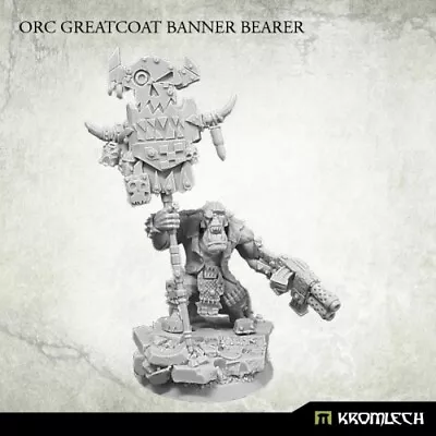 Ork Greatcoat Banner Bearer -Kromlech- Nob Waaagh Banner Warboss Mek • $45.72