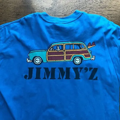 Vintage Jimmy Z  1984 “Woody” Single Stitch T-Shirt Blue XXL • $110
