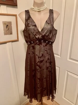 $19.95 • Buy Basque At Myer, Size 14 Special Occasion Dress. Delicate Fine Mesh Overlay