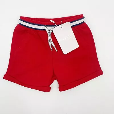 Mayoral Newborn Boys Size 4 - 6 Months Red Pull On Shorts  • $13.95