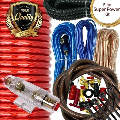 $21.99 • Buy Car Audio  4Gauge Cable Kit Amp Amplifier Install RCA Subwoofer Sub Wiring 3500W
