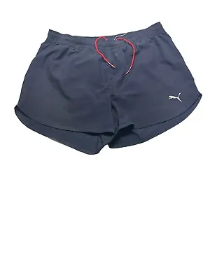 $32 • Buy Puma Mens Navy Activewear Shorts Size L Good Condition