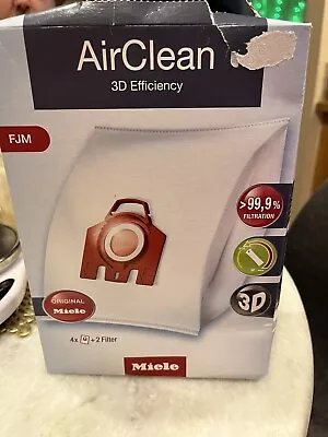 Miele AirClean/Hyclean 3D Efficiency Dust Bag Type FJM 4 Bags & 2 Filters • £19