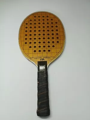 Vintage Marcraft Swinger Wooden Paddle Ball Racquet Racket USA Made Read Descrip • $18.04