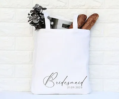 £6.99 • Buy Bridesmaid Wedding Bridal Hen Party Tote Shopper Shopping Bag Personalised