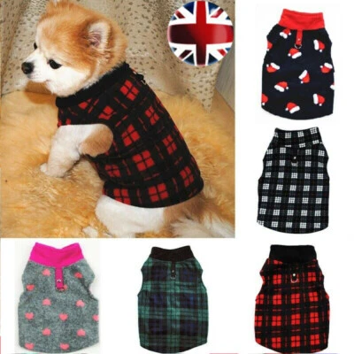 £4.73 • Buy Warm Winter Dog Clothes Soft Fleece Dog Jacket Pet Coat Sweater Puppy Cat Jumper
