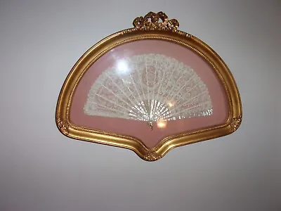 Framed Lace Fan With Mother Of Pearl Handle • $600