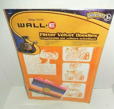 Vintage Disney Pixar Wall-E Velvet Art Poster & Markers Art Flitter Doodles • $32.30