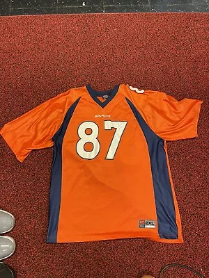 Denver Broncos Ed McCaffrey #87 Nike Men Orange NFL Retired Player Jersey VTG 2X • $19.99