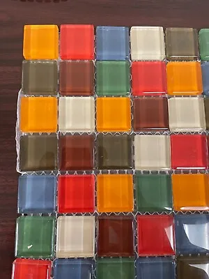Glass Mosaic Tile Multi Color Backsplash Kitchen Bathroom Sheet • $6.99