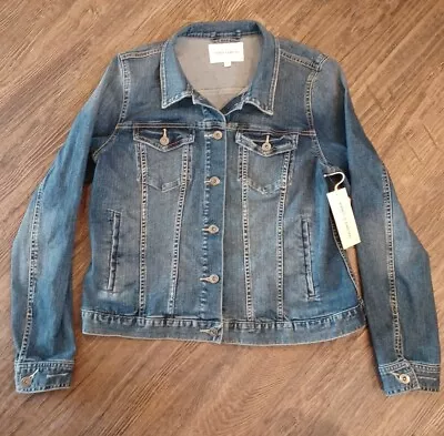 Vince Camuto Women's Denim Jean Trucker Jacket (L Mid Vintage) • $14.50