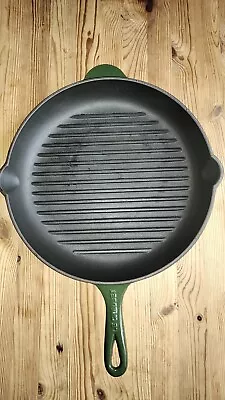 Le Creuset Frying Pan 30cm Green Free Gift Surface Protector Hand Made  • £45