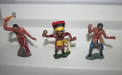Vintage Marx Warriors Of The World Indian Figure Lot 3 Figures No Box • $9.99