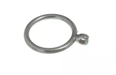 18 X Curtain Rod Rings Fixed Eyelet Chrome Id 25mm For Pole To 20mm Dia. | Onest • £11.78