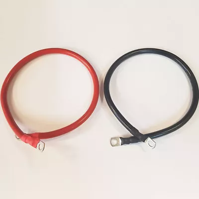 £12.50 • Buy 25mm2 170 Amp Battery Lead Power Strap Earth Leisure Cable Leads - 6 8 10 Lug
