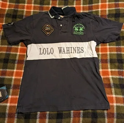La Martina Argentina Men's Polo Team Rugby Shirt Sz 3 Medium Lolo Wahines • $39.88
