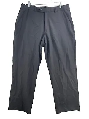 Giorgio Zillioni Pants Mens Size 34x29 Black Italian Wool Dress Trousers Slacks • $11.97