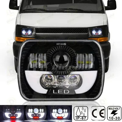 1PCS 7X6 5x7 LED Headlight Hi/Lo Beam For Chevy Express Cargo Van 1500 2500 3500 • $33.99