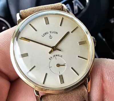 Lord Elgin 23 Jewel 14K Gold Filled  Model 770 Wristwatch Runs Great! • $52.03