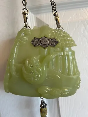 Vintage Maya Evangelista Green Resin Bag Pre-owned Great Condition • $125