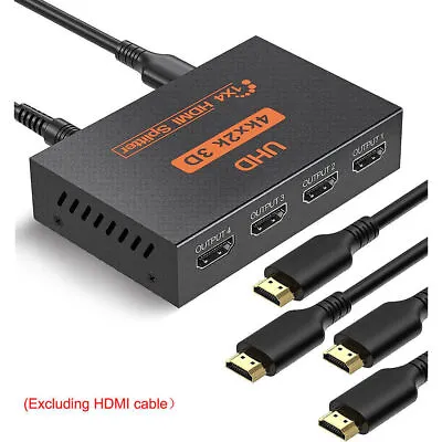 1*4 HDMI Splitter 1 In 4 Out 4K 3D 4 Way HDMI Signal HDMI BOX UK • £6.99