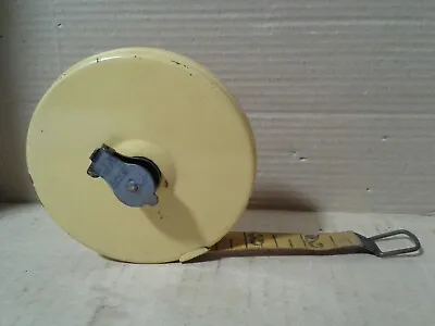 Vintage. Lufkin 713 Ass Skin 50 FT Cloth Tape Measure. Working. VGC • $14