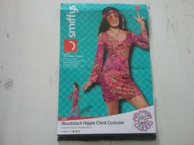 £10 • Buy Woodstock Hippie  Chick Costume And Pink Boot Covers