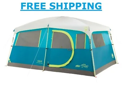 8-Person Tenaya Lake Fast Pitch Cabin Camping Tent With Closet Light Blue NEW • $156.22