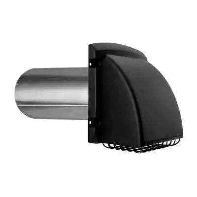 Dundas Jafine 4 Inch Black Dryer Vent Hood With Pest Guard BPMH4BLKZW6 • $19