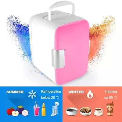 4L Mini Car Fridge Table Top Electric Small Cooler Portable Ice Box Car Uk • £20.99