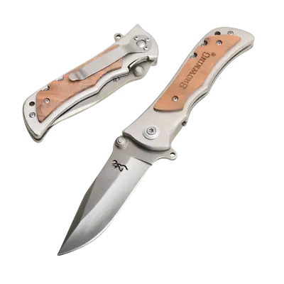 Browning 339 Folding Pocket Knife Outdoor Knives Camping Fishing BROWN Emergency • $12.99